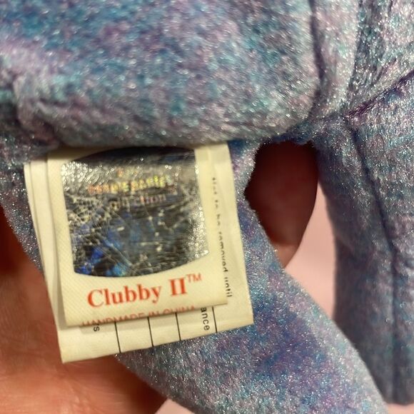 Vintage Ty Beanie Baby Clubby II the Bear Excellent Condition NWT Blue/Purple 9” - Picture 8 of 9